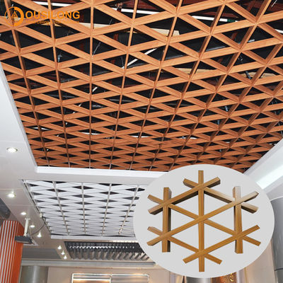 Speciaal van het het Aluminiumprofiel Opgeschort Plafond van de Ontwerpdriehoek van het het Metaalnet Decoratief Vals het Plafondsysteem