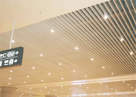 De tentoonstelling Hall Acoustical Ceiling Tiles Decorative schortte Vals Aluminium/Aluminiumcomité op