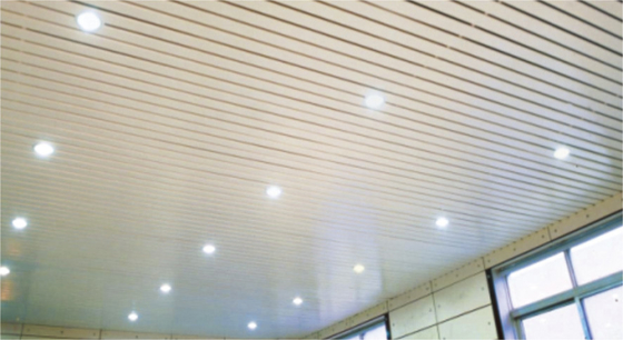 Het s-vormige Commerciële Plafond betegelt Strook, het Metaalcomité van Aluminiumsuspneded