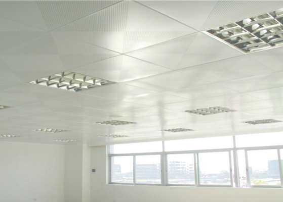 geperforeerd het Metaalplafond van 600 x 600 Akoestisch Plafondtegels Aluminium voor Open Gebied