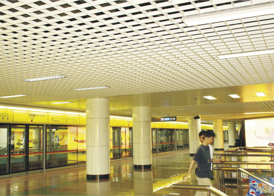 Het aluminium schortte Commerciële Tegular Plafondtegels/Architecturaal Plafond op