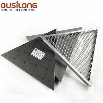Akoestisch Driehoeksaluminium/Aluminium Mesh Clip Snap in Plafond van Plafond het Comité Ontworpen Trianguler