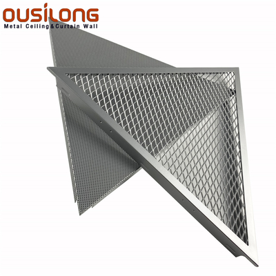 1.0mm het Netwerk van het Driehoeksaluminium klem-in Moduleplafond voor Commerciële Gebouwen