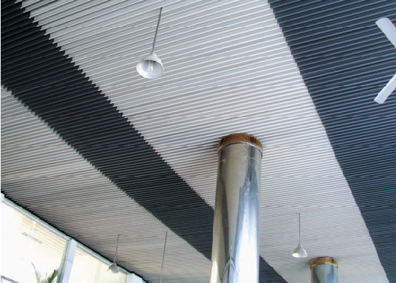 Het geperforeerde Afgeschuinde S-vormige Plafond van de Aluminiumstrook, Akoestisch Opgeschort Plafond