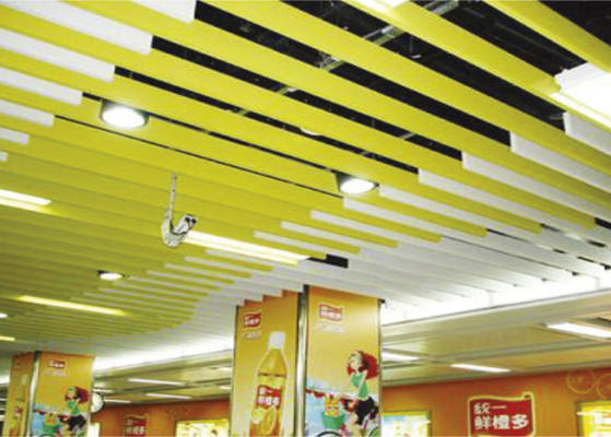 Strook Lineaire Opgeschorte Metalen Plafond Water Druppel Gevormd Voor Ventilator/Hyrant Layout