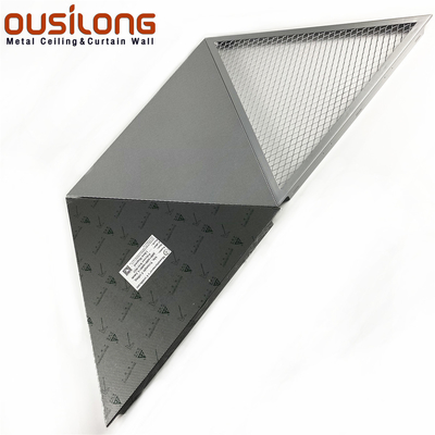 Akoestisch Driehoeksaluminium/Aluminium Mesh Clip Snap in Plafond van Plafond het Comité Ontworpen Trianguler